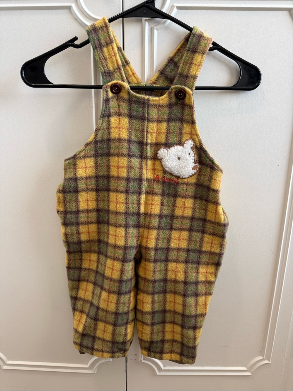 Vintage Toddler Overalls with Bear Patch